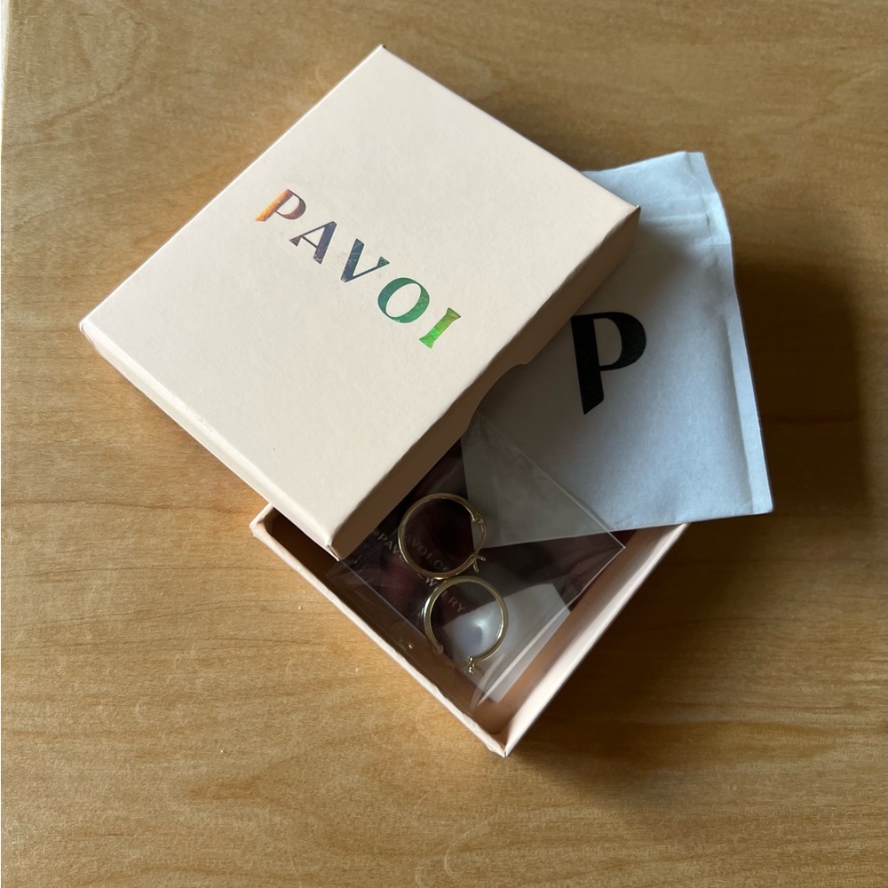Pavoi Yellow gold plated 20 mm hoops